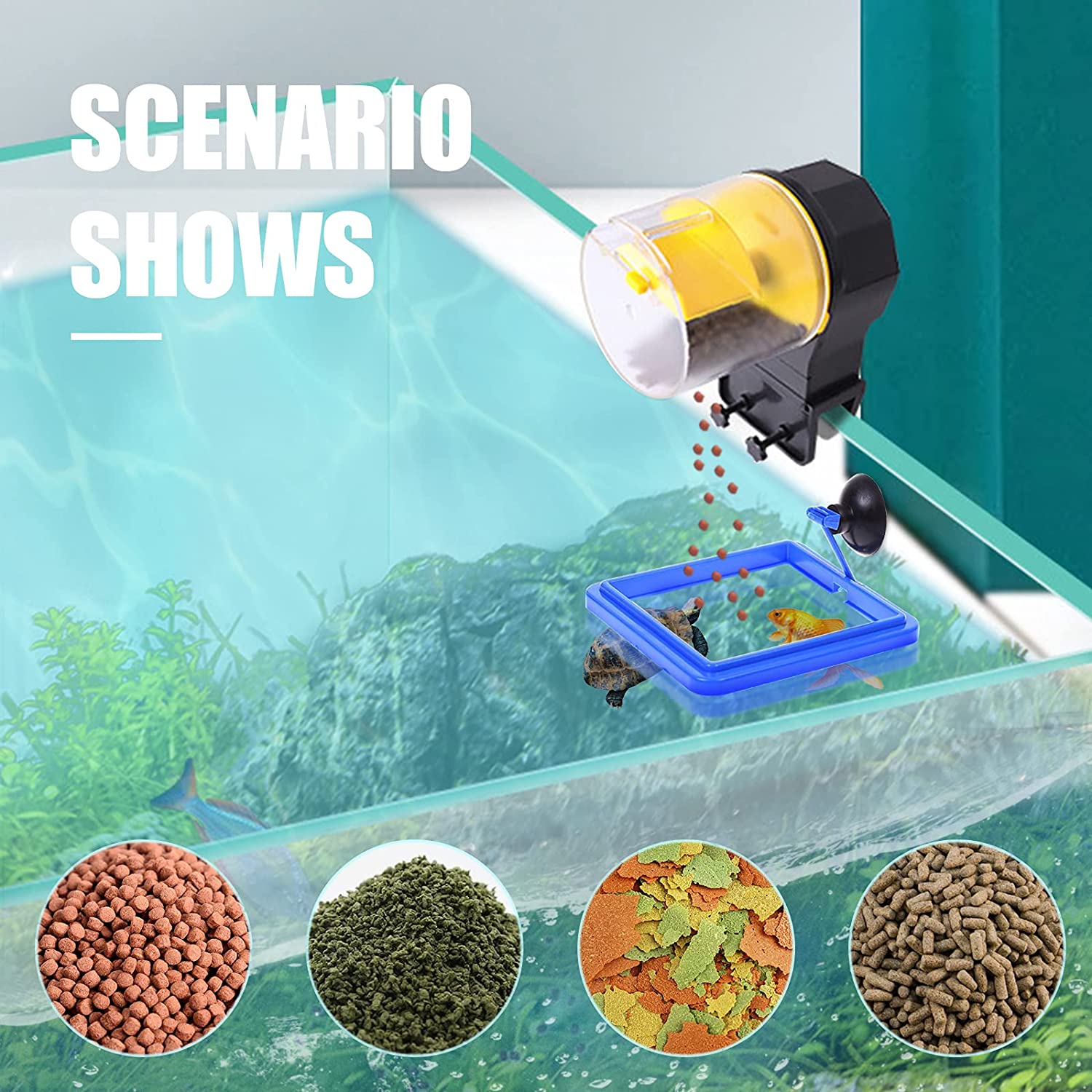 Qpets Duble Fish Feeder Box Aquarium Automatic Fish Feeder Auto Fish Food Dispenser for Aquarium Food Tank Feeder Timer Aquarium Food Feeder Feeding Timer Fish Tank Dispenser Qpets Duble Fish Feeder Box Aquarium Automatic Fish Feeder Auto Fish Food Dispenser for Aquarium Food Tank Feeder Timer Aquarium Food Feeder Feeding Timer Fish Tank Dispenser